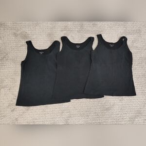 Lot Of 3 Women's Relativity Tank Tops - Black - Size Medium